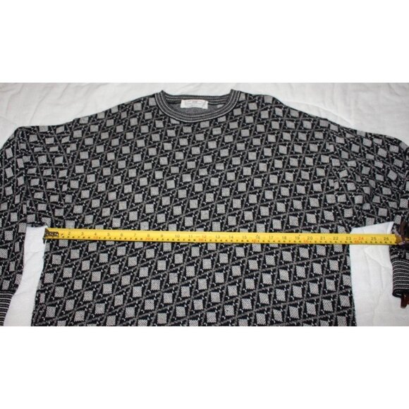 Vintage Grandpa Sweater - 70s Mod Op-Yop Pattern - Made in Italy - Picture 6 of 7